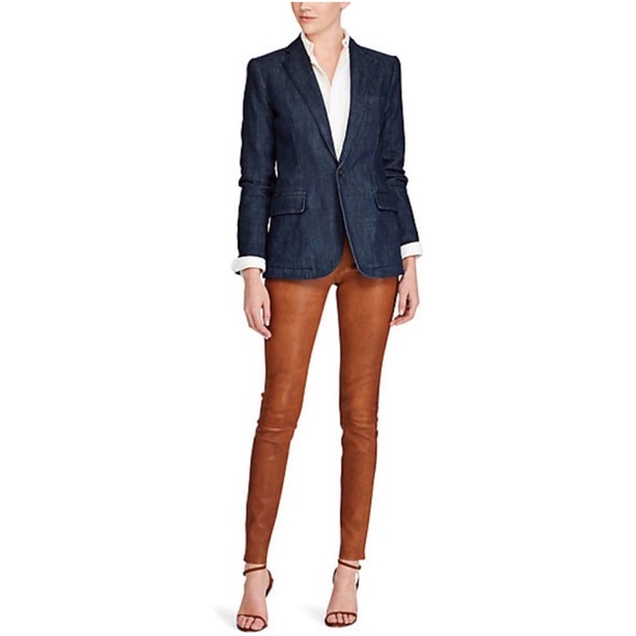 😍 POLO RALPH LAUREN Single Button Fitted Denim
Blazer Indigo Blue😍 - Picture 3 of 9